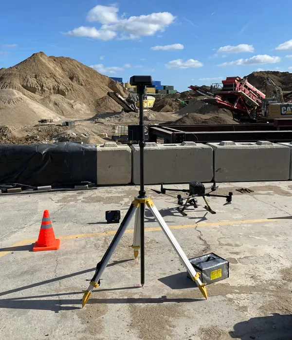 drone surveying and base station